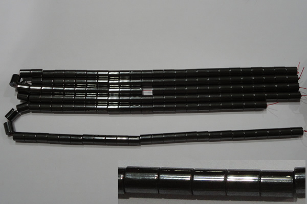 CMH103 15.5 inches 6*8mm tube magnetic hematite beads Wholesale