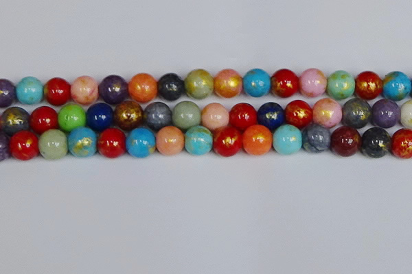 CMJ1013 15.5 inches 10mm round mixed Mashan jade beads wholesale