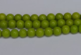 CMJ267 15.5 inches 4mm round Mashan jade beads wholesale
