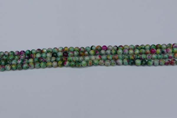 CMJ414 15.5 inches 4mm round rainbow jade beads wholesale