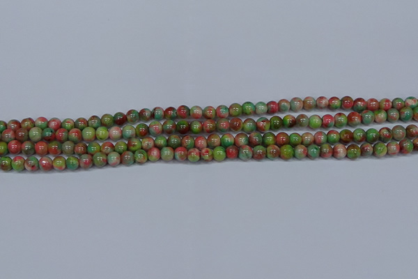 CMJ421 15.5 inches 4mm round rainbow jade beads wholesale