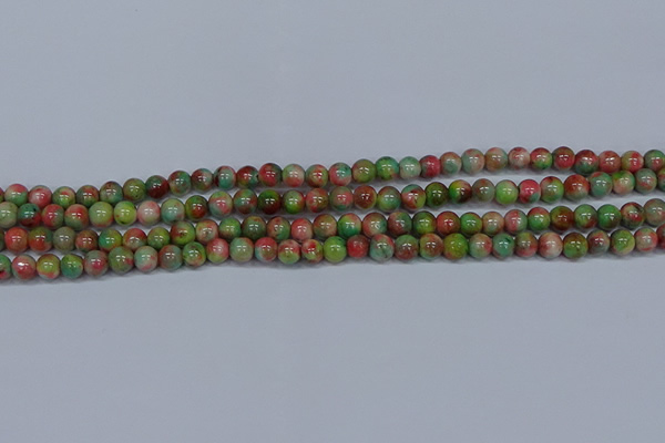 CMJ422 15.5 inches 6mm round rainbow jade beads wholesale