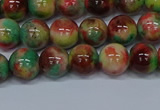 CMJ423 15.5 inches 8mm round rainbow jade beads wholesale