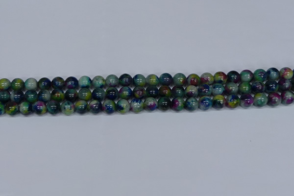 CMJ465 15.5 inches 8mm round rainbow jade beads wholesale