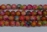 CMJ470 15.5 inches 4mm round rainbow jade beads wholesale