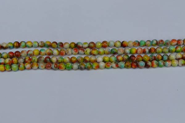 CMJ499 15.5 inches 6mm round rainbow jade beads wholesale