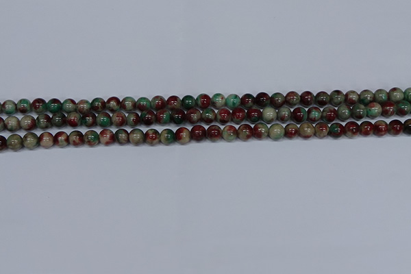 CMJ568 15.5 inches 4mm round rainbow jade beads wholesale