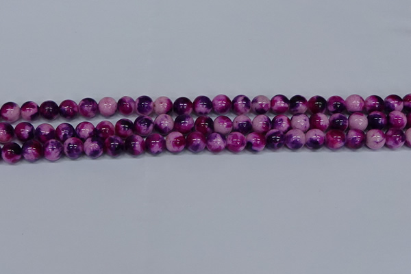 CMJ584 15.5 inches 8mm round rainbow jade beads wholesale