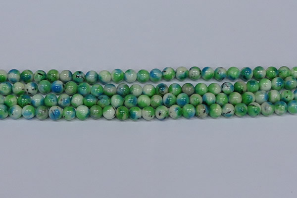 CMJ626 15.5 inches 8mm round rainbow jade beads wholesale
