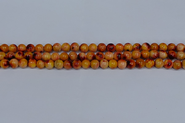 CMJ647 15.5 inches 8mm round rainbow jade beads wholesale
