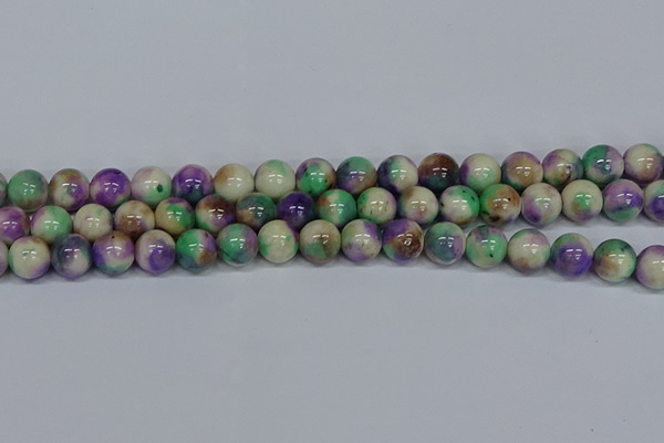 CMJ719 15.5 inches 12mm round rainbow jade beads wholesale