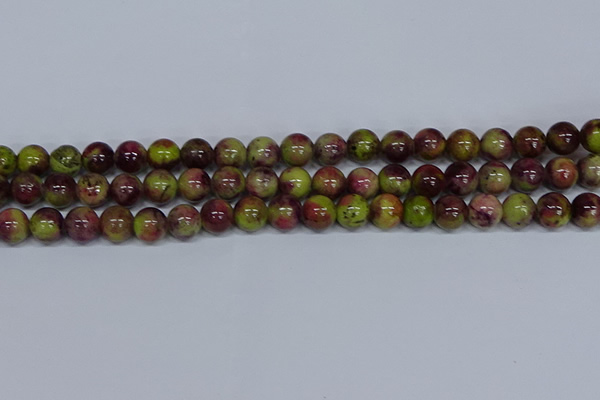 CMJ746 15.5 inches 10mm round rainbow jade beads wholesale