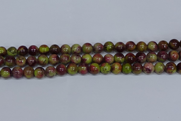 CMJ747 15.5 inches 12mm round rainbow jade beads wholesale
