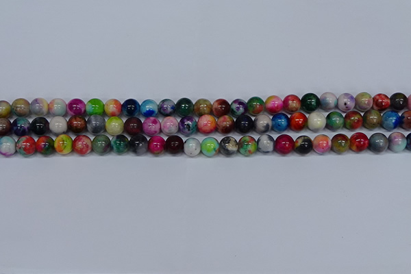 CMJ752 15.5 inches 8mm round rainbow jade beads wholesale