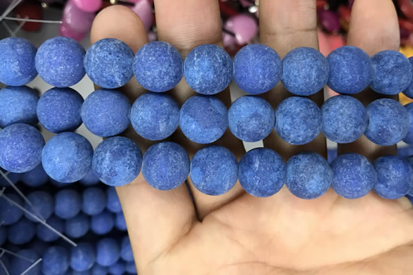 CMJ849 15.5 inches 12mm round matte Mashan jade beads wholesale
