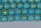 CMJ965 15.5 inches 4mm round Mashan jade beads wholesale