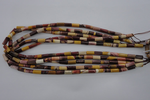 CMK104 15.5 inches 6*11mm tube mookaite beads wholesale