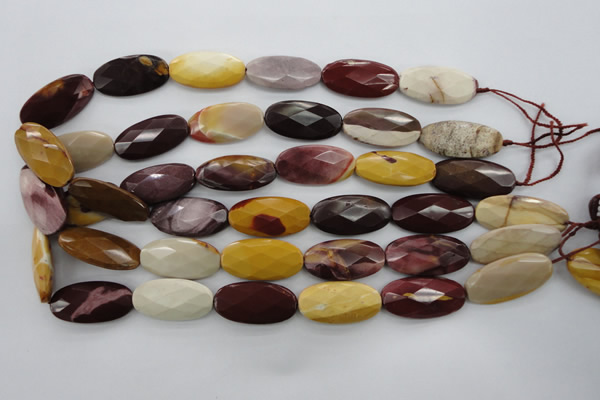 CMK110 15.5 inches 15*30mm faceted oval mookaite beads wholesale