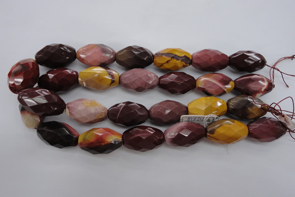 CMK133 15.5 inches 20*30mm faceted rice mookaite beads wholesale