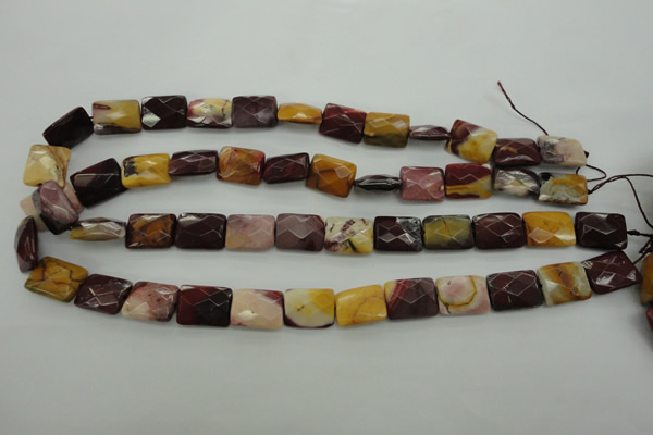 CMK150 15.5 inches 12*16mm faceted rectangle mookaite beads wholesale