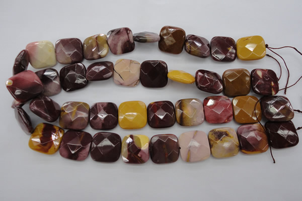 CMK162 15.5 inches 20*20mm faceted square mookaite beads wholesale