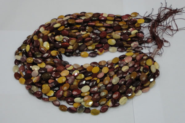 CMK22 15.5 inches 8*12mm faceted oval mookaite beads wholesale