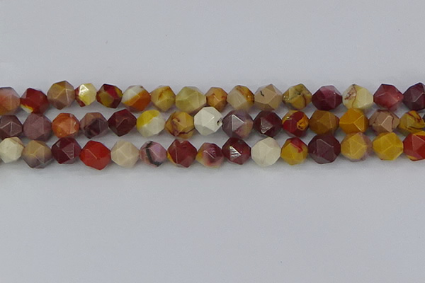 CMK326 15.5 inches 10mm faceted nuggets mookaite gemstone beads