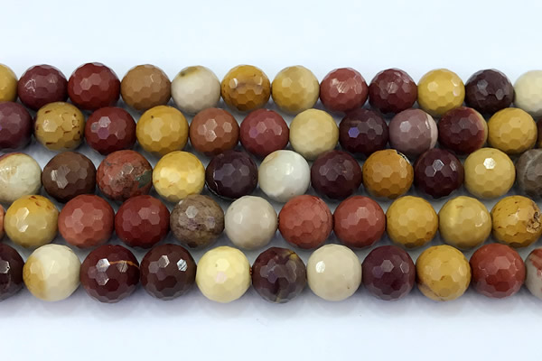 CMK373 15 inches 10mm faceted round mookaite gemstone beads