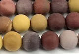 CMK377 15 inches 6mm round matte mookaite beads
