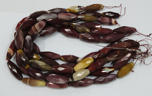 CMK49 15.5 inches 14*38mm faceted rice mookaite beads wholesale