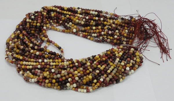 CMK56 15.5 inches 4mm round mookaite gemstone beads wholesale