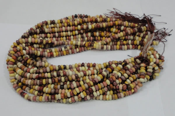 CMK62 15.5 inches 3*6mm rondelle mookaite gemstone beads wholesale