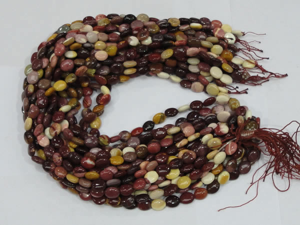 CMK73 15.5 inches 8*10mm oval mookaite gemstone beads wholesale