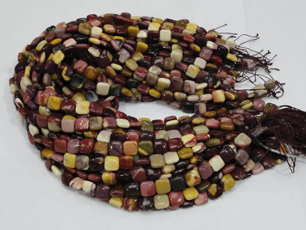 CMK77 15.5 inches 10*10mm square mookaite gemstone beads wholesale