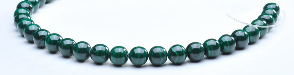CMN06 10mm round A grade natural malachite  beads wholesale
