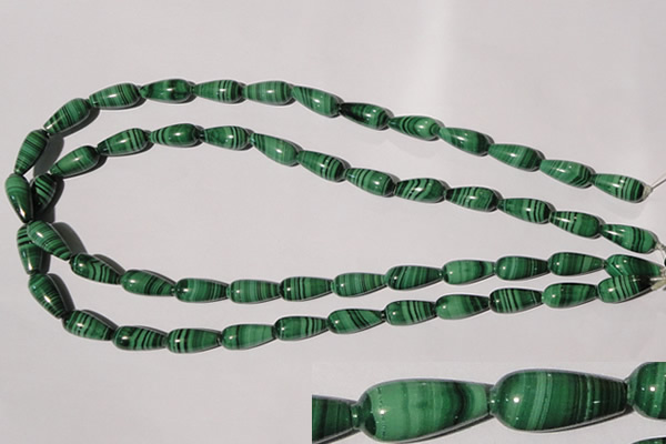 CMN220 15.5 inches 7*15mm teardrop natural malachite beads wholesale