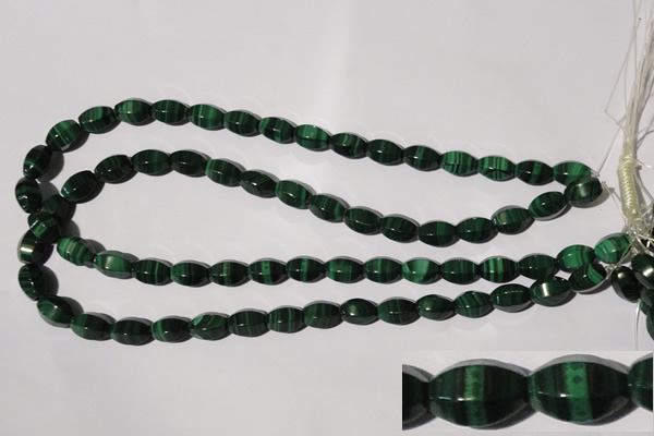 CMN225 15.5 inches 8*12mm faceted rice natural malachite beads