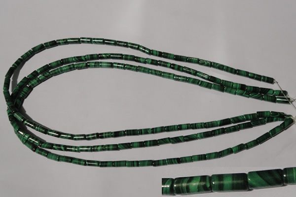 CMN237 15.5 inches 4*8mm tube natural malachite beads wholesale
