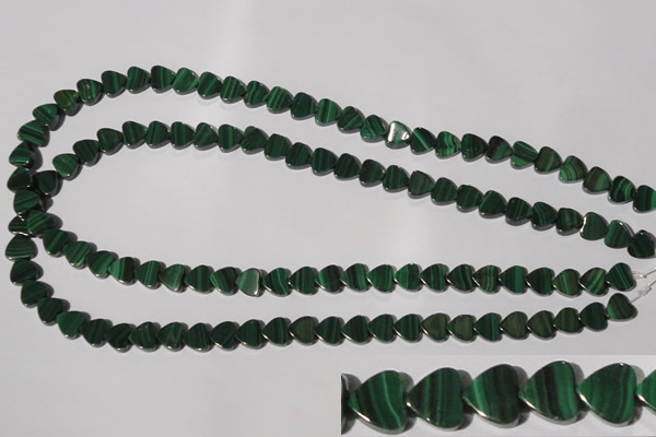 CMN261 15.5 inches 8*8mm heart natural malachite beads wholesale