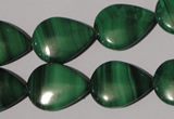 CMN285 15.5 inches 15*20mm flat teardrop natural malachite beads