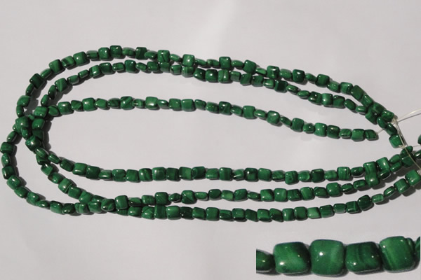 CMN291 15.5 inches 6*6mm square natural malachite beads wholesale