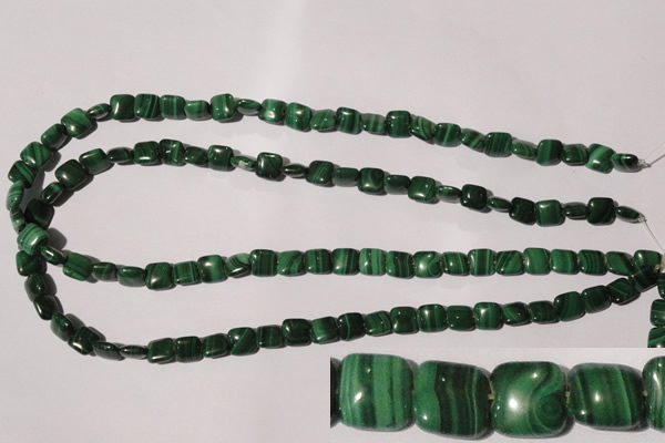 CMN292 15.5 inches 8*8mm square natural malachite beads wholesale