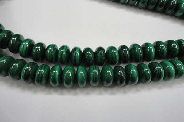 CMN402 15.5 inches 6*10mm rondelle natural malachite beads wholesale