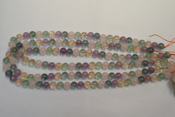 CMQ212 15.5 inches 8mm round multicolor quartz gemstone beads