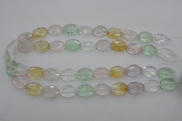 CMQ253 15.5 inches 13*18mm faceted oval multicolor quartz beads