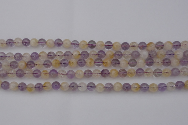 CMQ311 15.5 inches 6mm round citrine & amethyst beads wholesale