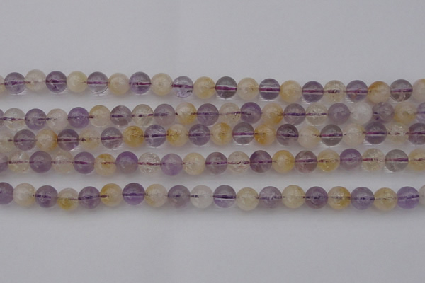 CMQ312 15.5 inches 8mm round citrine & amethyst beads wholesale