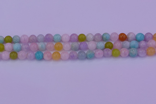 CMQ342 15.5 inches 8mm round mixed quartz gemstone beads