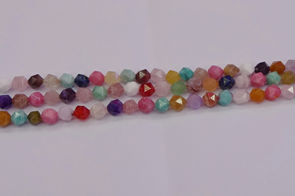 CMQ371 15.5 inches 6mm faceted nuggets mixed gemstone beads