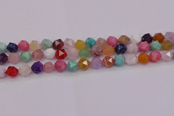 CMQ373 15.5 inches 10mm faceted nuggets mixed gemstone beads